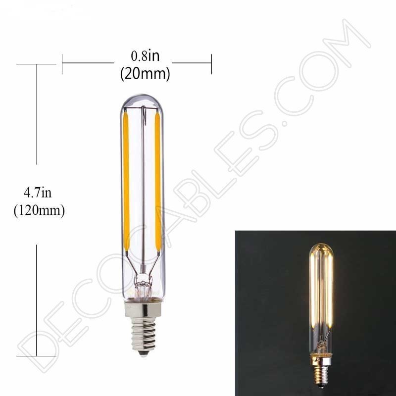 Bombilla tubular filamento LED casquillo E14 Bombilla tubular filamento LED casquillo E14