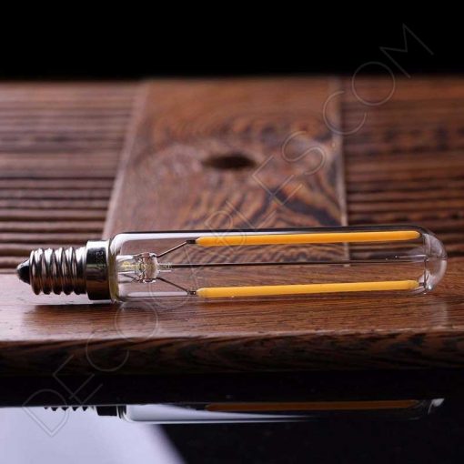 Bombilla tubular filamento LED casquillo E14 3W 8 Bombilla tubular filamento LED casquillo E14