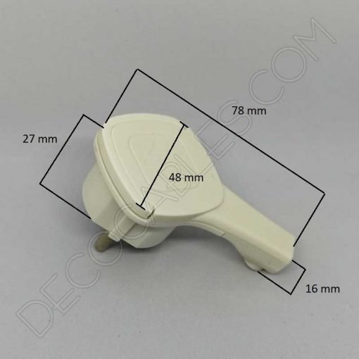 Clavija extraplana con anilla y toma de tierra (blanca o negra) 5 Clavija bipolar extraplana blanca con anilla y toma de tierra para detrás de los muebles