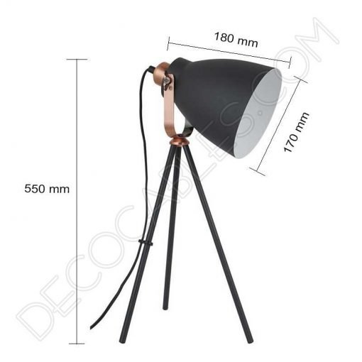 Lámpara de escritorio Vintage modelo trípode 9 Lámpara de escritorio Vintage modelo tripode