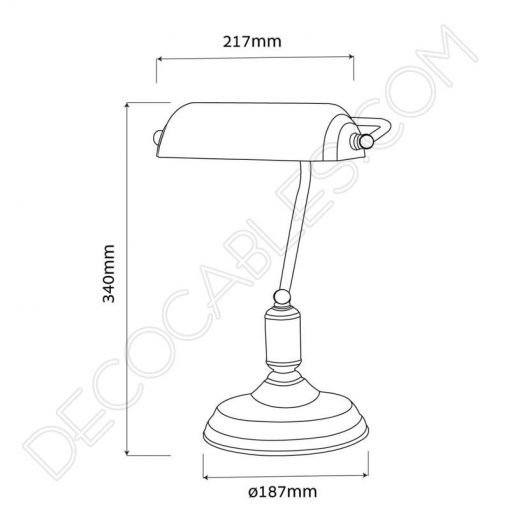 Lámpara de gabinete Vintage 5 Lámpara decorativa de mesa de oficina y gabinete Vintage