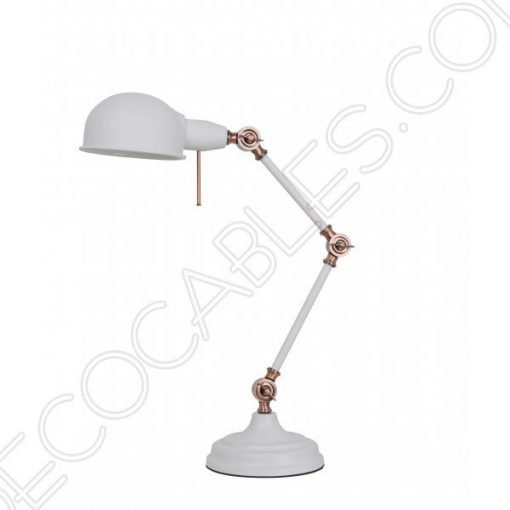 Lámpara flexo de escritorio Vintage articulada 11 Lámpara flexo de escritorio Vintage articula blanca