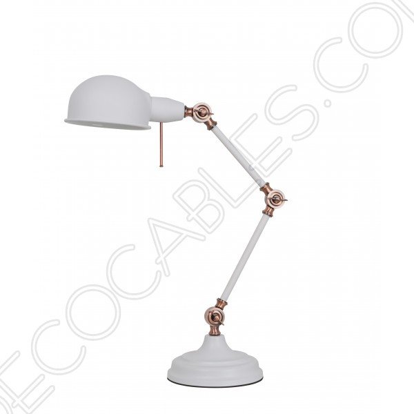 Lámpara flexo de escritorio Vintage articula blanca Lámpara flexo de escritorio Vintage articula blanca