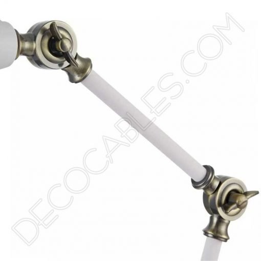 Lámpara flexo de escritorio Vintage articulada 8 Lámpara flexo de escritorio Vintage articula blanca