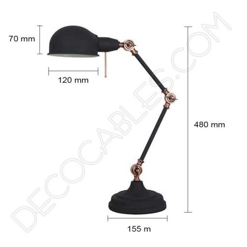 Lámpara flexo de escritorio Vintage articulada 13 Lámpara flexo de escritorio Vintage articula