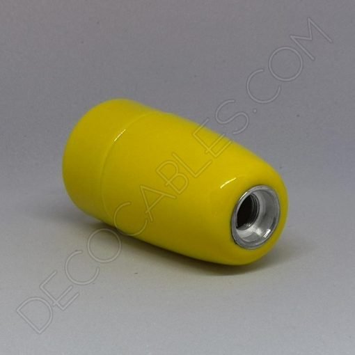 Portalámparas cerámico E14 (Varios colores) 21 Portalámparas cerámico amarillo casquillo E14