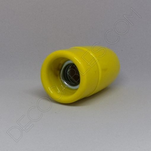 Portalámparas cerámico E14 (Varios colores) 20 Portalámparas cerámico amarillo casquillo E14