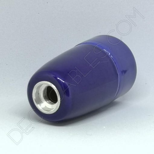 Portalámparas cerámico E14 (Varios colores) 17 Portalámparas cerámico azul casquillo E14