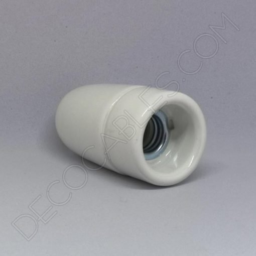 Portalámparas cerámico E14 (Varios colores) 28 Portalámparas cerámico blanco casquillo E14