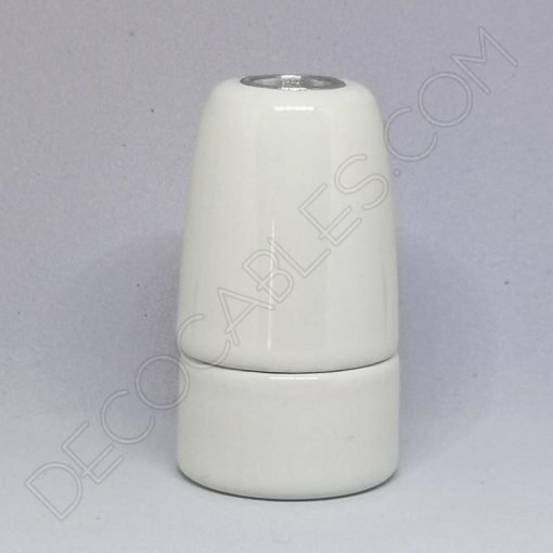 Portalámparas cerámico E14 (Varios colores) 27 Portalámparas cerámico blanco casquillo E14