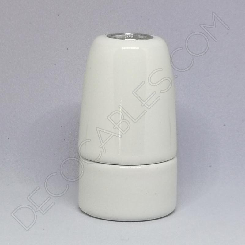 Portalámparas cerámico blanco casquillo E14 Portalámparas cerámico blanco casquillo E14