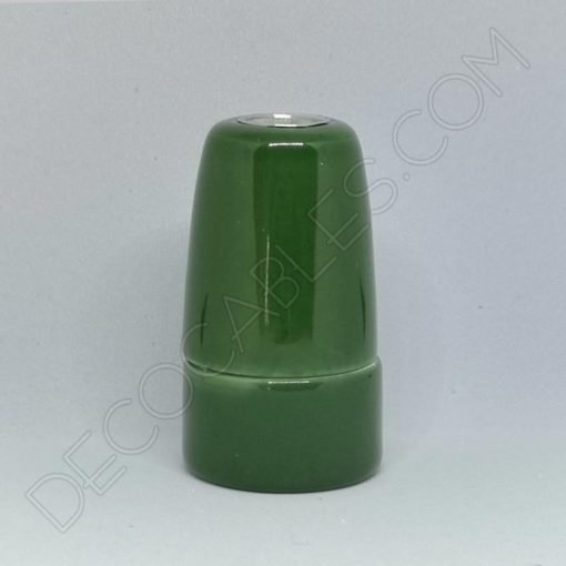 Portalámparas cerámico E14 (Varios colores) 11 Portalámparas cerámico verde oscuro casquillo E14
