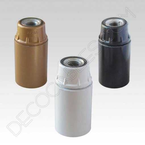 Portalámparas liso de baquelita E14