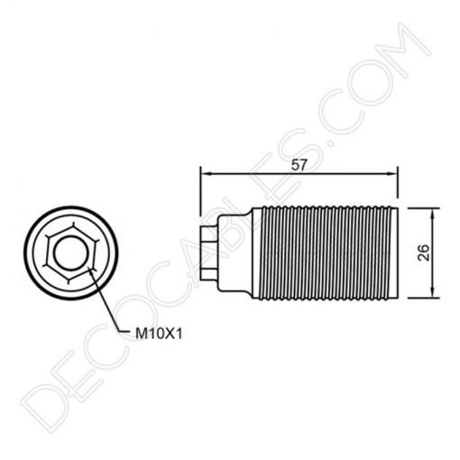 Portalámparas metálico vintage E14