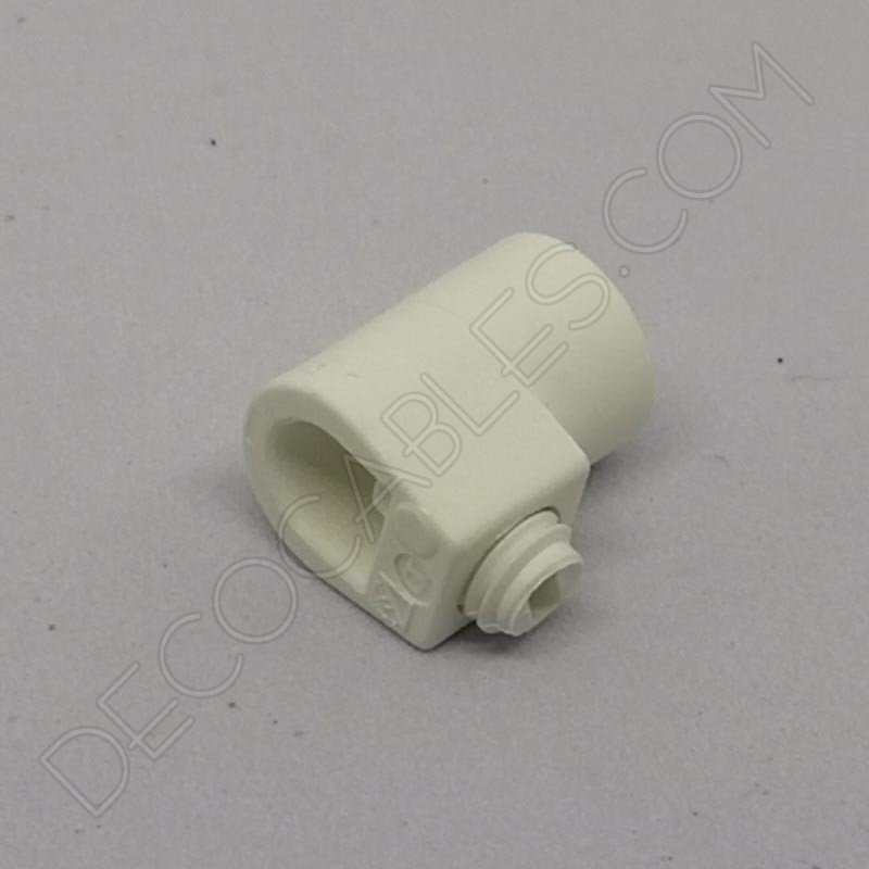 Presa cables plástico para tubo roscado color blanco Presa cables plástico para tubo roscado color blanco