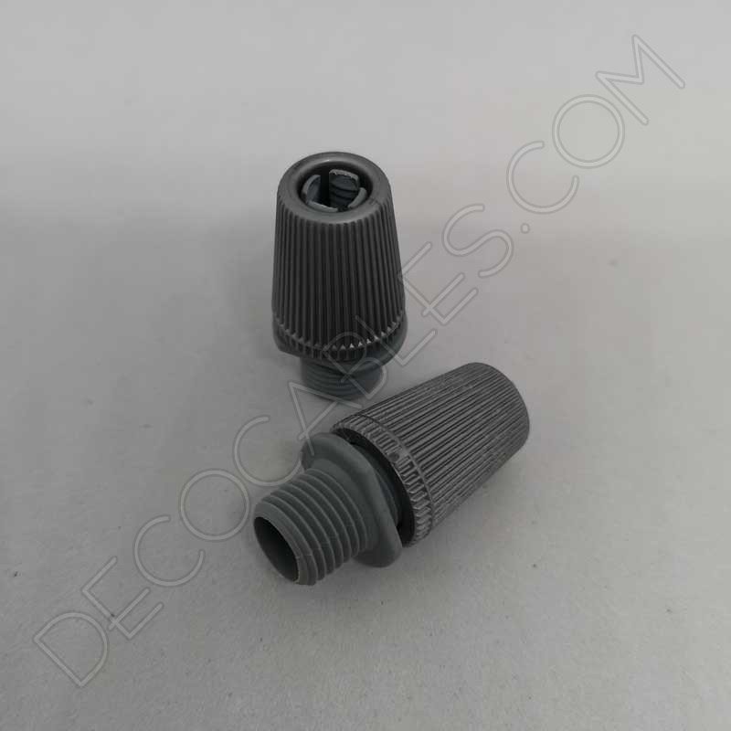 Presa cables plástico gris Presa cables plástico gris