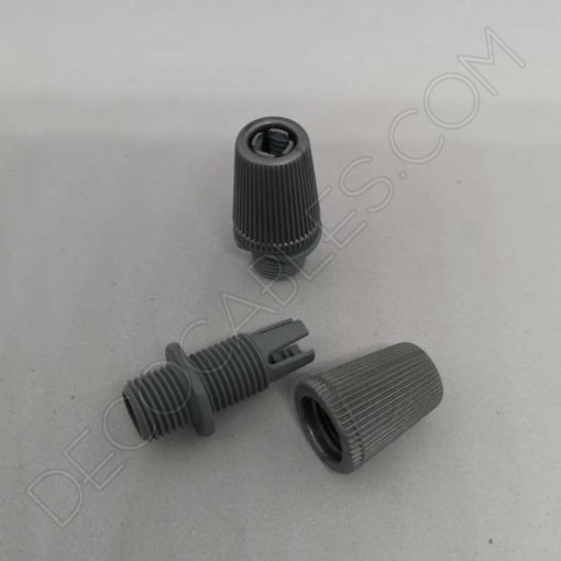 Presa cables plástico (varios colores) 18 Presa cables plástico gris