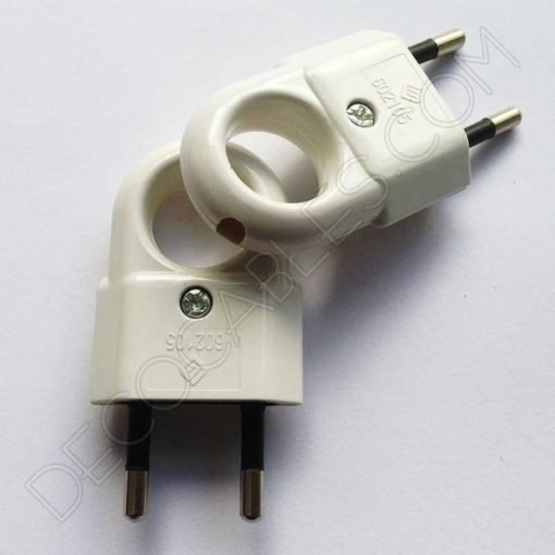 clavija bipolar blanca con anilla de agarre