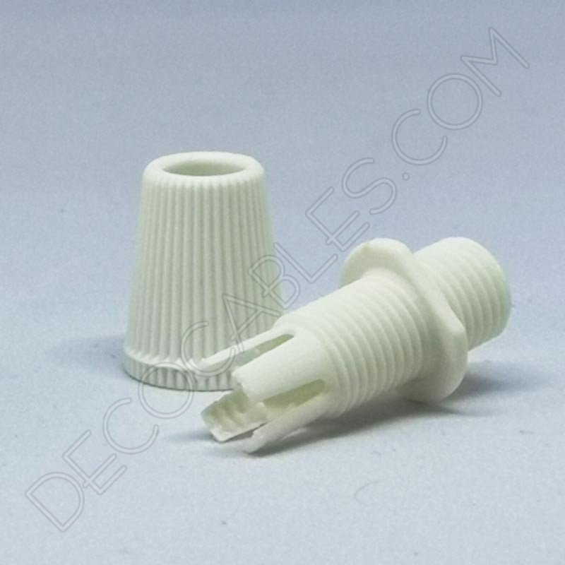 Presa cable plástico blanco Presa cable plástico blanco