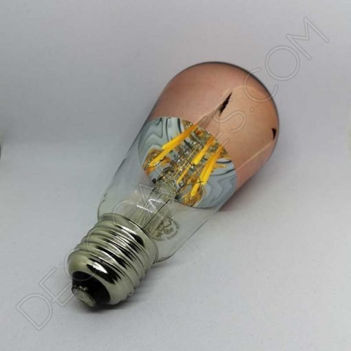 Bombilla pebetero filamento led reflectora con cúpula espejo cobre