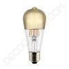 Bombilla Pebetero filamento Led espejo dorado 10 Bombilla pebetero filamento led reflectora con cúpula espejo dorada