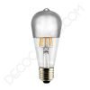 Bombilla Pebetero filamento Led espejo plata 7 Bombilla pebetero filamento led reflectora con cúpula espejo plata