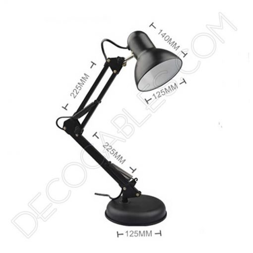 Lámpara flexo de escritorio articulada Antígona (Plata) 2 Flexo de escritorio articulable Antígona color negro