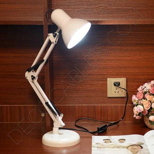 Flexo de escritorio articulable Antígona color blanco