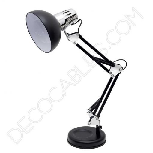 Flexo de escritorio articulable Antígona color negro y cromo