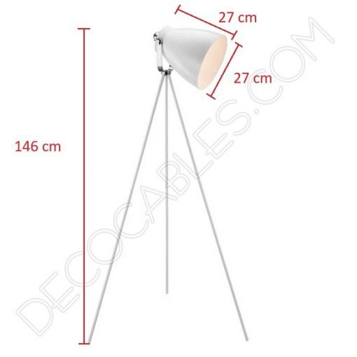 Lámpara de pie modelo Trípode blanca 2 Lámpara de pie modelo trípode