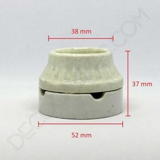 Portalámparas cerámico Retro de superficie E27 4 Portalámparas retro cerámico de superficie E27 blanco mate