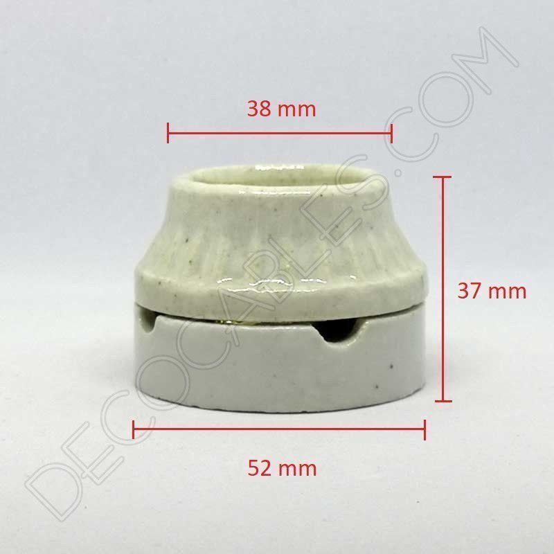 Portalámparas retro cerámico de superficie E27 blanco mate Portalámparas retro cerámico de superficie E27 blanco mate