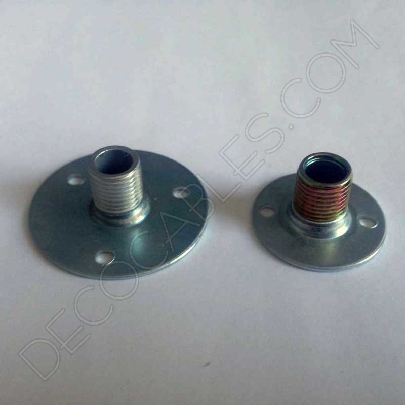 Soporte base con tubo roscado para portalámparas Soporte base con tubo roscado para portalámparas