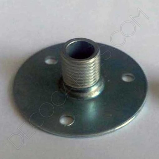 Pletina roscada de sujeción paso 10/100 5 Soporte base con tubo roscado para portalámparas