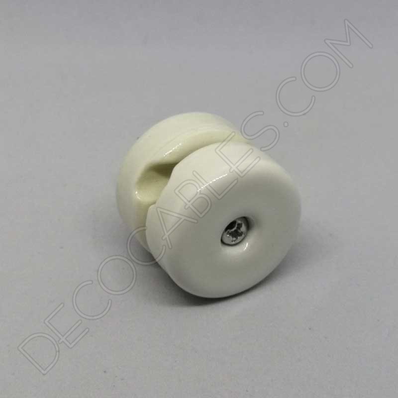 aislador de porcelana blanco para cable redondo textil o de silicona aislador de porcelana blanco para cable redondo textil o de silicona