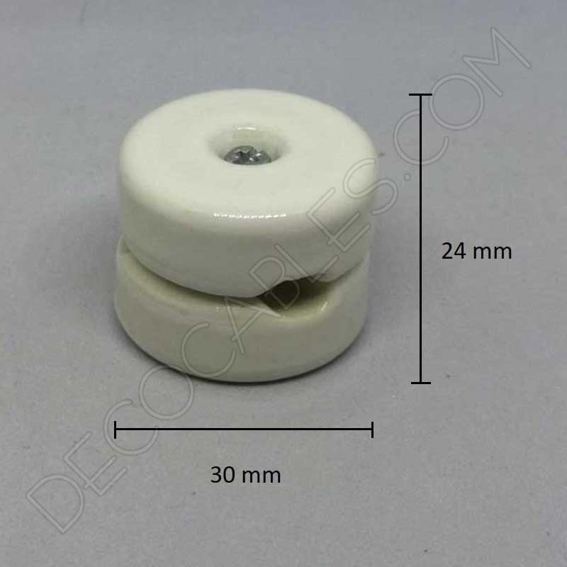 aislador de porcelana blanco para cable redondo textil o de silicona aislador de porcelana blanco para cable redondo textil o de silicona