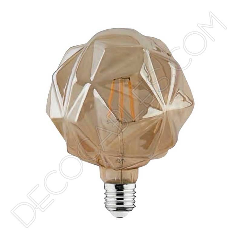 Bombilla led modelo diamante cristal ámbar casquillo E27 Bombilla led modelo diamante cristal ámbar casquillo E27