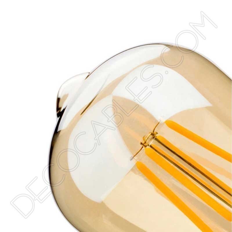 Bombilla decorativa de filamento led modelo pebetero gold cristal ámbar e27 4w Bombilla decorativa de filamento led modelo pebetero gold cristal ámbar e27 4w