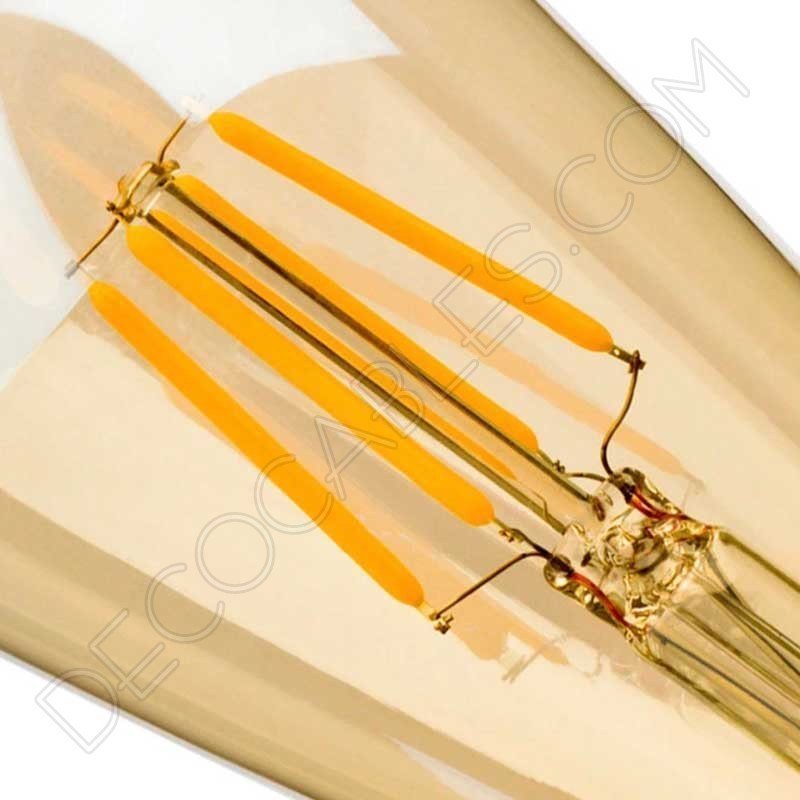 Bombilla decorativa de filamento led modelo pebetero gold cristal ámbar e27 4w Bombilla decorativa de filamento led modelo pebetero gold cristal ámbar e27 4w