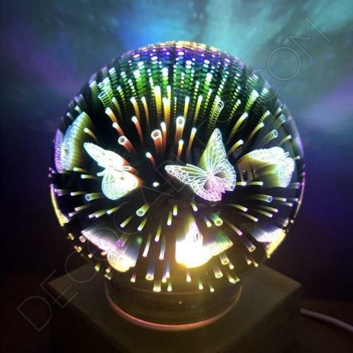 Bombilla led decorativa globo mariposa 3D 3 Bombilla globo Led modelo mariposa 3D 4W E27 G125