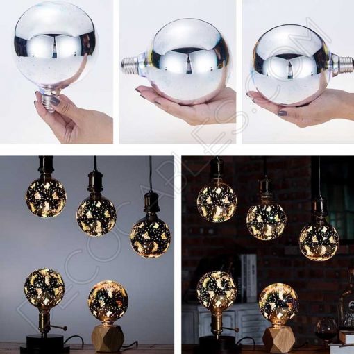 Bombilla led decorativa globo mariposa 3D 7 Bombilla globo Led modelo mariposa 3D 4W E27 G125