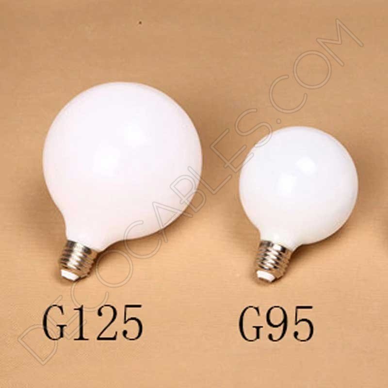 Bombilla globo led esfera cristal blanco mate E27 Bombilla globo led esfera cristal blanco mate E27