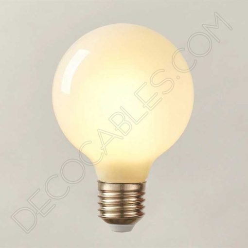 Bombilla globo led esfera cristal blanco mate E27