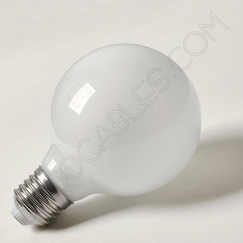 Bombilla globo led esfera cristal blanco mate E27 Bombilla globo led esfera cristal blanco mate E27
