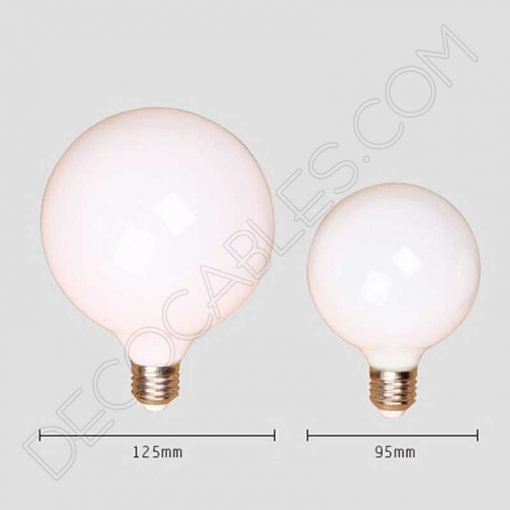Bombilla led globo cristal blanco mate luz cálida 7 Bombilla globo led esfera cristal blanco mate E27