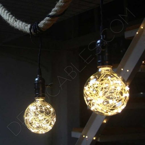 Bombilla led decorativa globo Starlight E27 5 Bombilla led globo startlight con ristra de diodos led