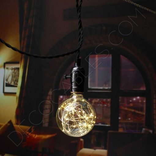 Bombilla led decorativa globo Starlight E27 3 Bombilla led globo startlight con ristra de diodos led