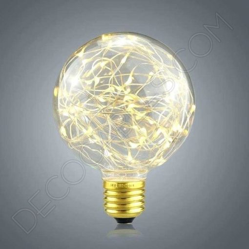 Bombilla led decorativa globo Starlight E27 8 Bombilla led globo startlight con ristra de diodos led