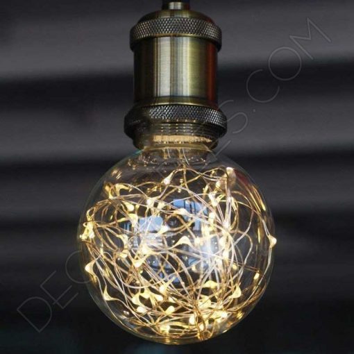 Bombilla led decorativa globo Starlight E27 2 Bombilla led globo startlight con ristra de diodos led