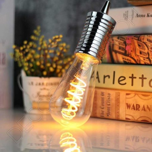 Bombilla pebetero filamento Led espiral de colores 5 Bombilla pebetero filamento led espiral luz de color naranja